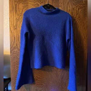 Elegant Royal Blue Turtleneck Sweater
